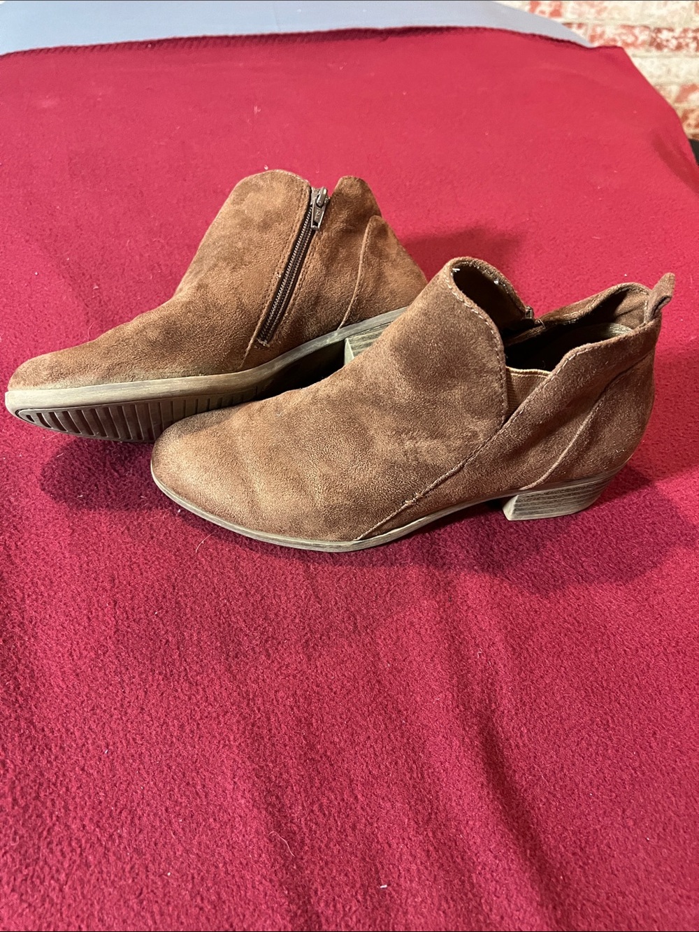 Arizona Jean Company Brown Suede Heeled Ankle Boots